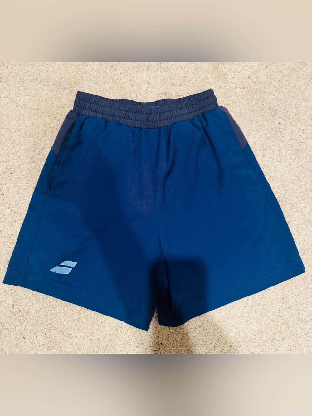 Babolat Tennis Navy Blue Athletic Shorts with Elastic Waistband size 8-10